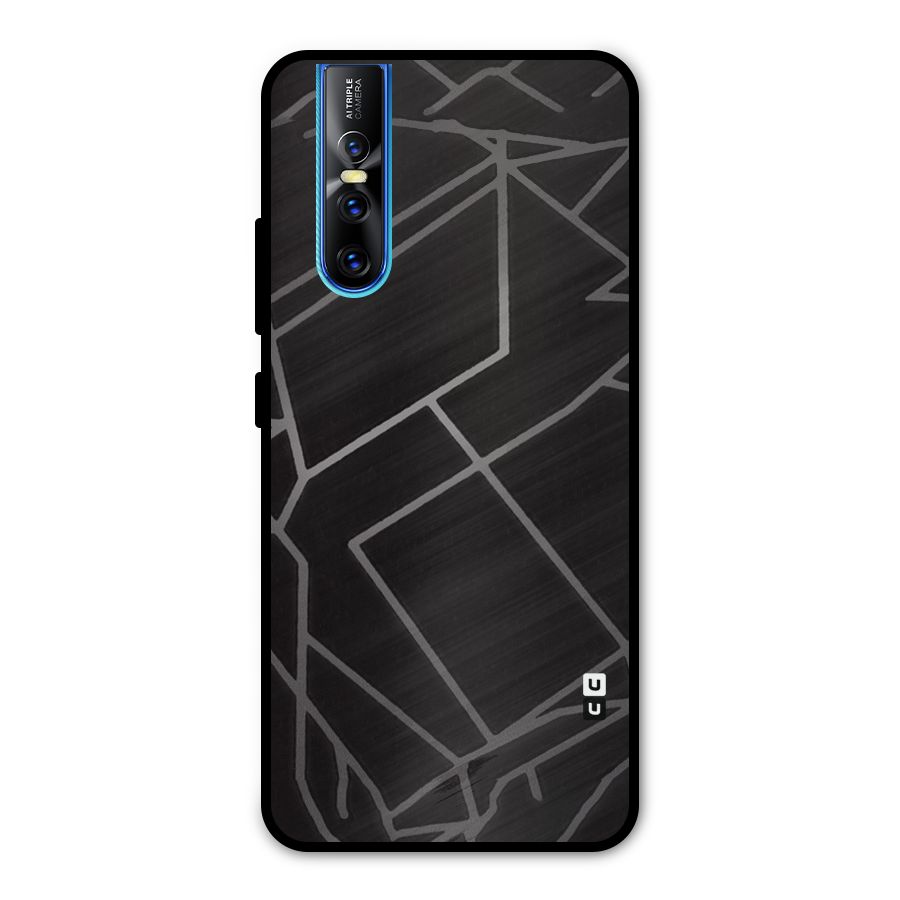 Silver Angle Design Metal Back Case for Vivo V15 Pro