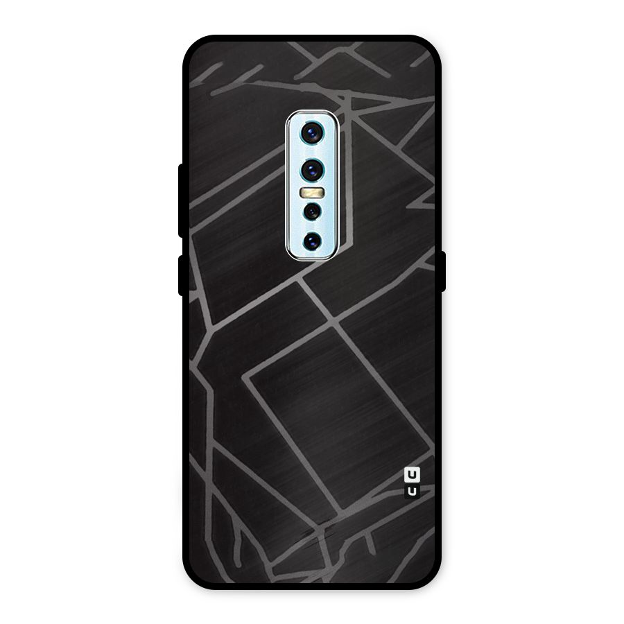 Silver Angle Design Metal Back Case for Vivo V17 Pro