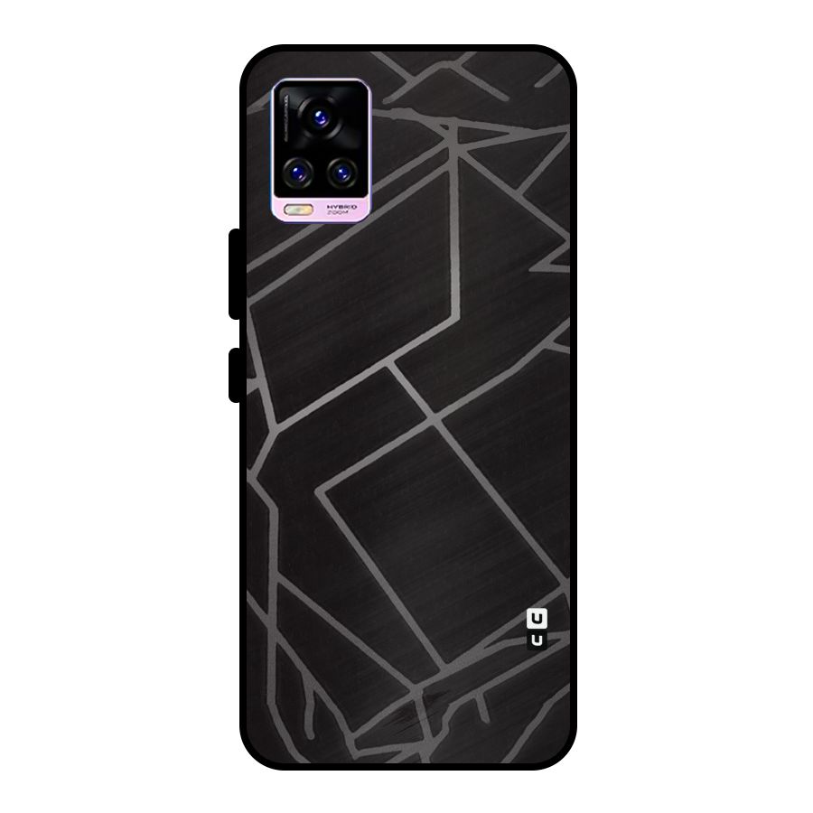 Silver Angle Design Metal Back Case for Vivo V20 Pro
