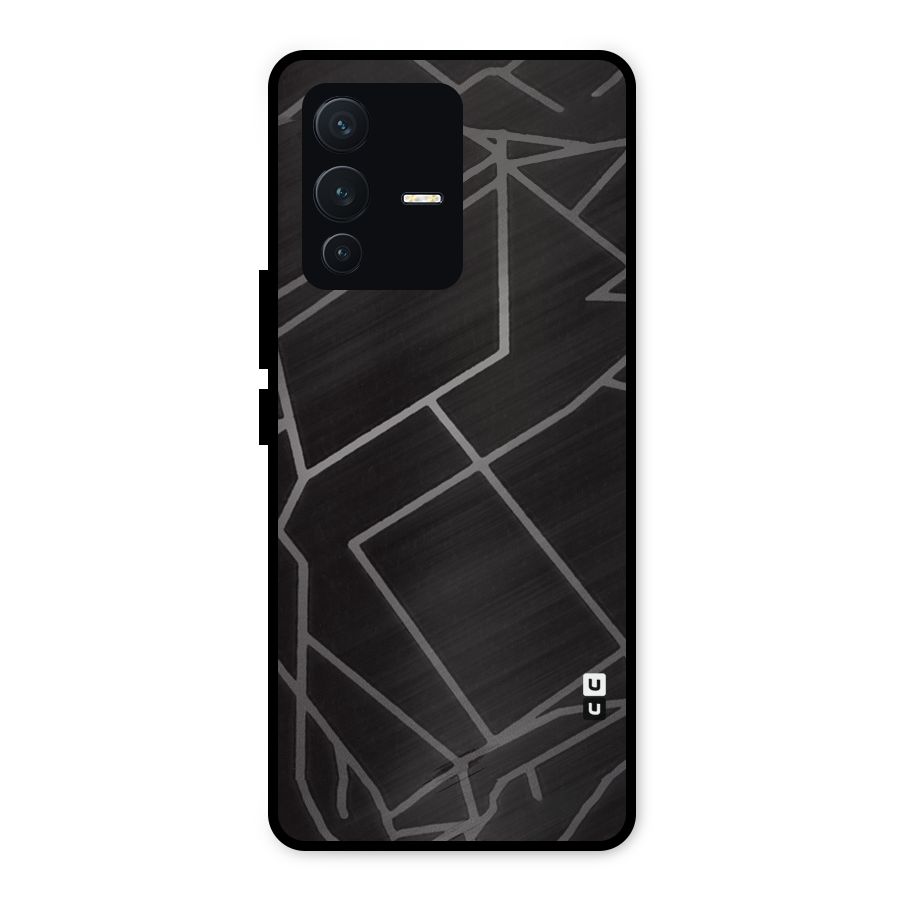 Silver Angle Design Metal Back Case for Vivo V23 5G