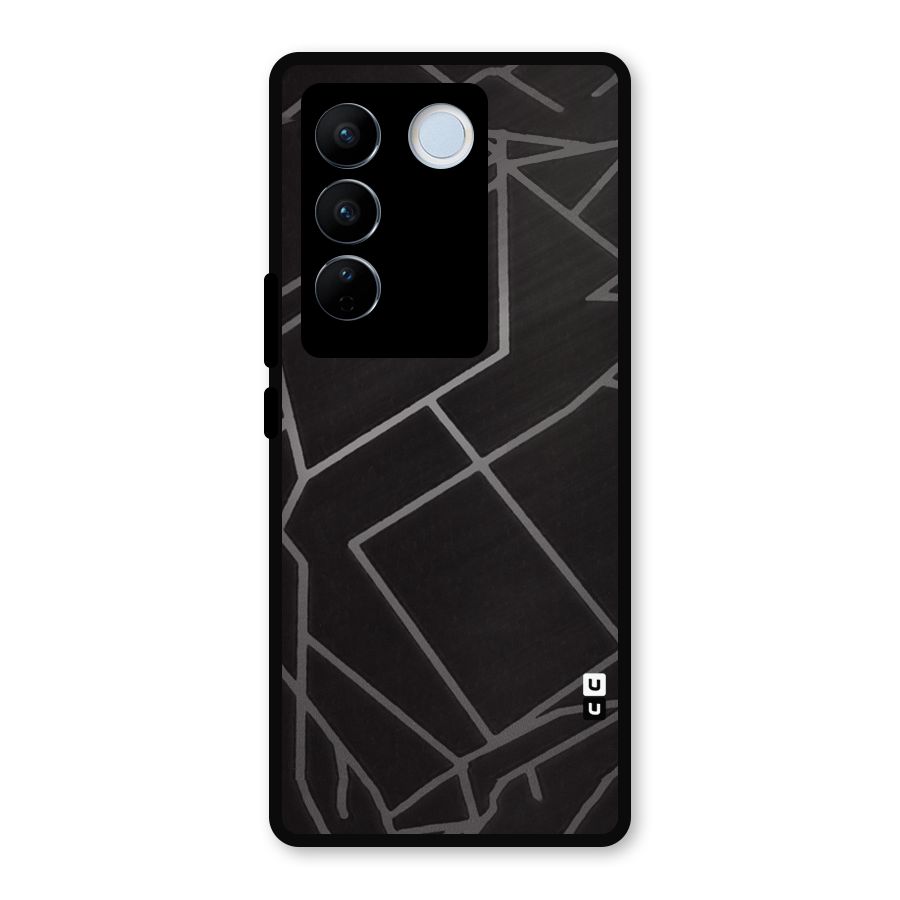 Silver Angle Design Metal Back Case for Vivo V27