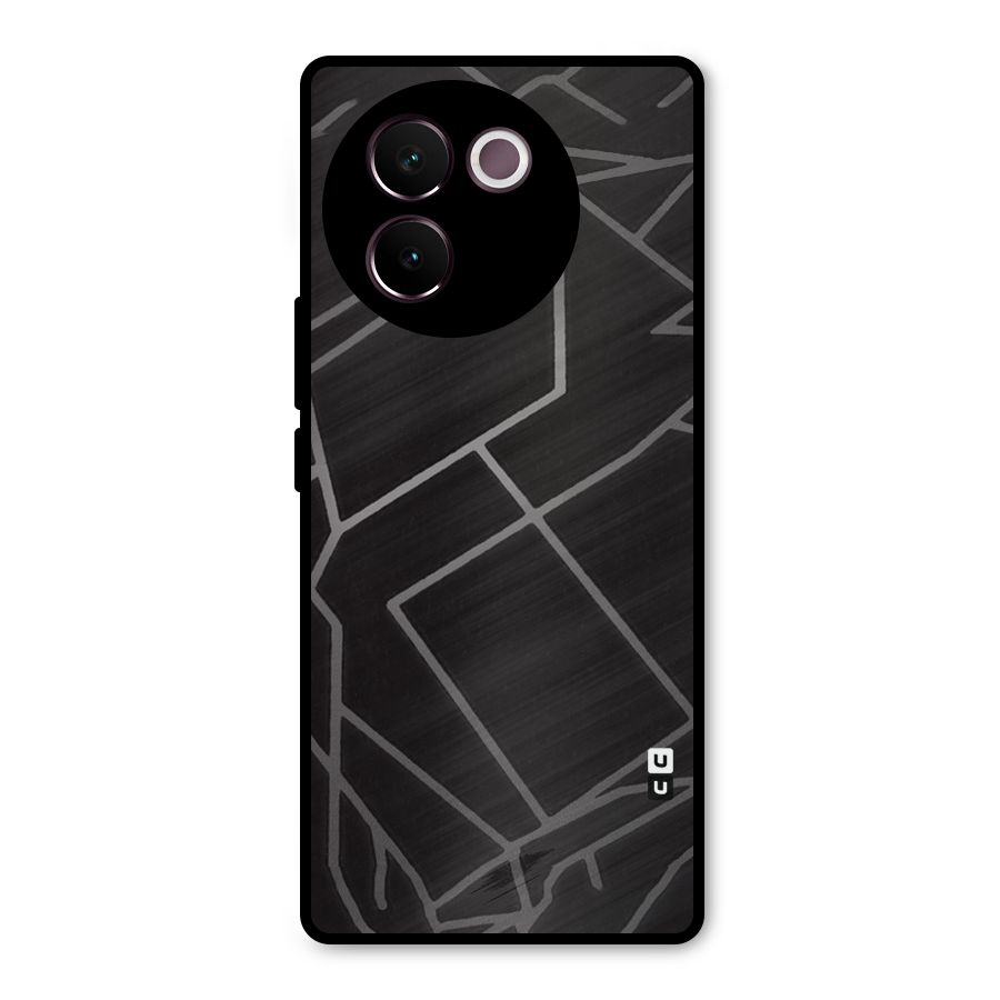 Silver Angle Design Metal Back Case for Vivo V30e
