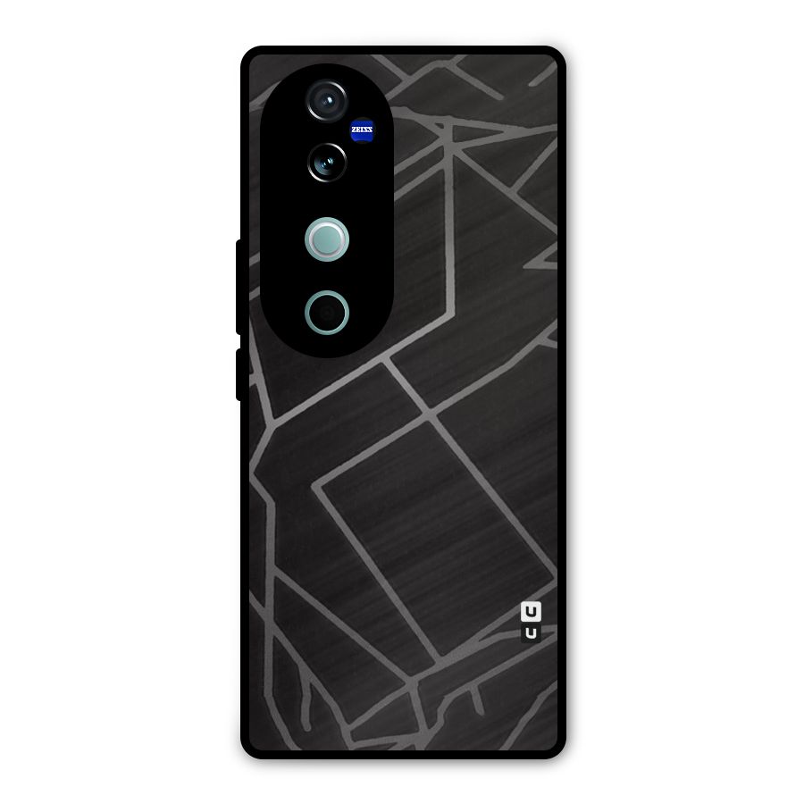 Silver Angle Design Metal Back Case for Vivo V40 Pro