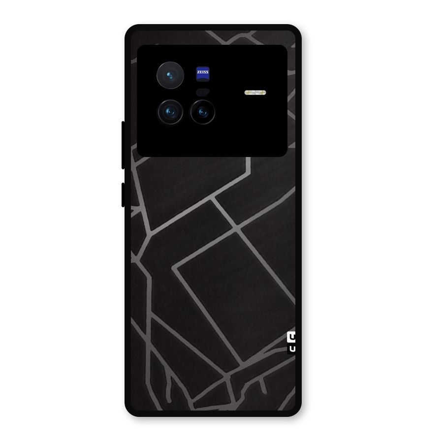 Silver Angle Design Metal Back Case for Vivo X80
