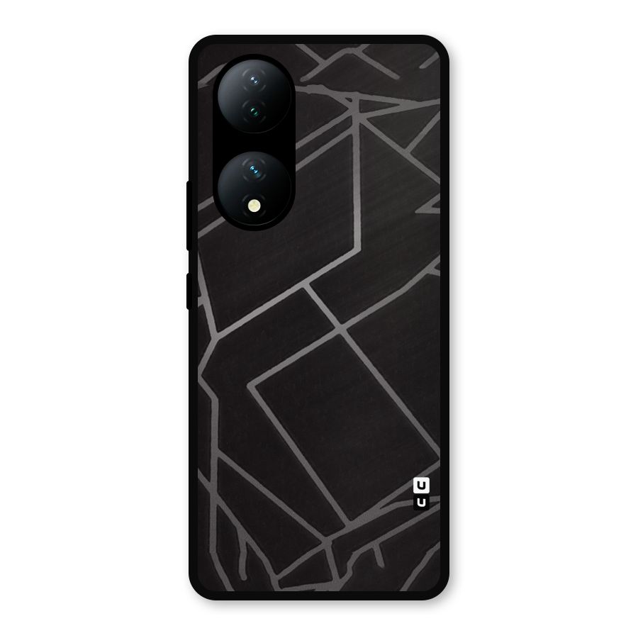 Silver Angle Design Metal Back Case for Vivo Y100a