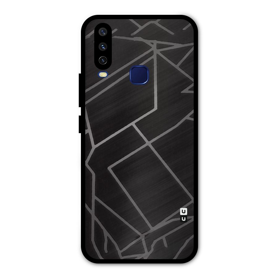Silver Angle Design Metal Back Case for Vivo Y15