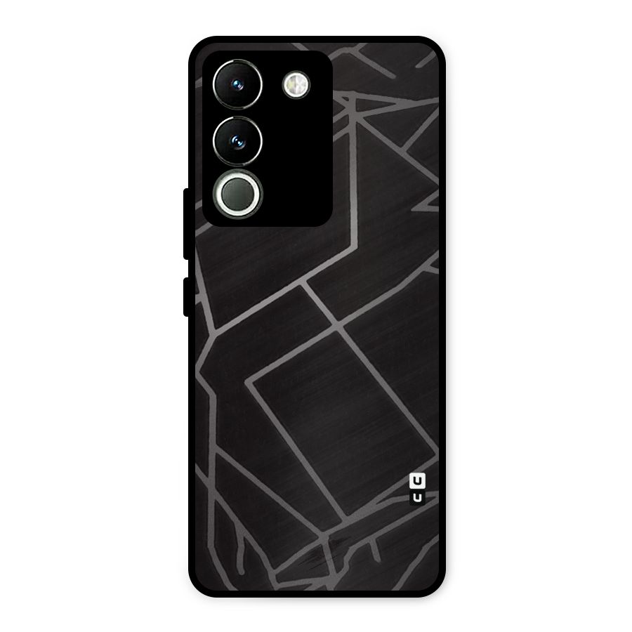 Silver Angle Design Metal Back Case for Vivo Y200