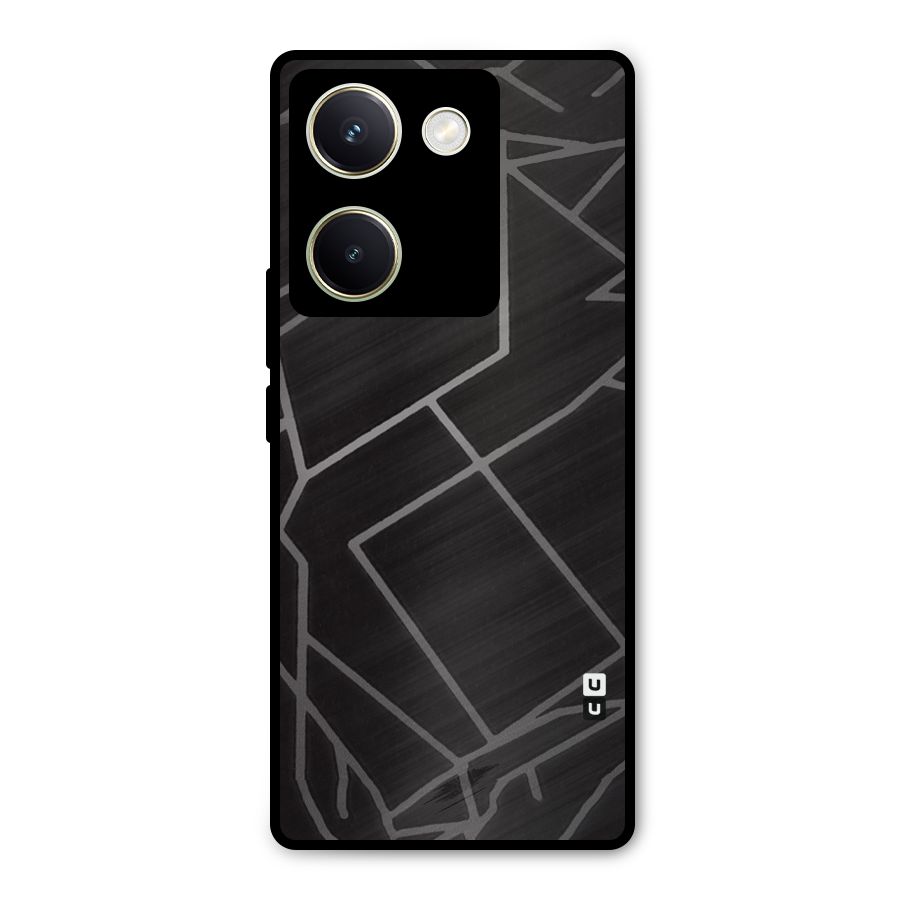 Silver Angle Design Metal Back Case for Vivo Y200 Pro