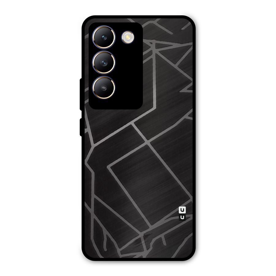 Silver Angle Design Metal Back Case for Vivo Y200e