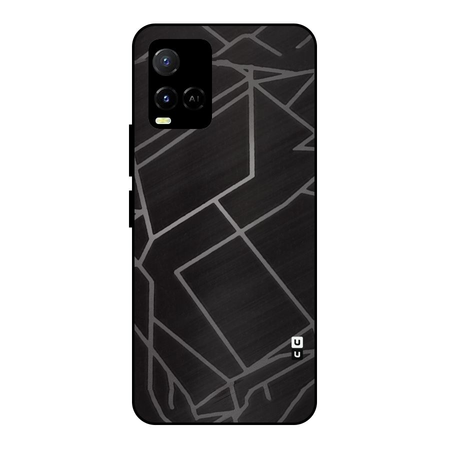 Silver Angle Design Metal Back Case for Vivo Y21
