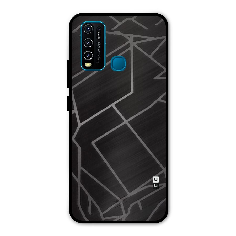 Silver Angle Design Metal Back Case for Vivo Y30
