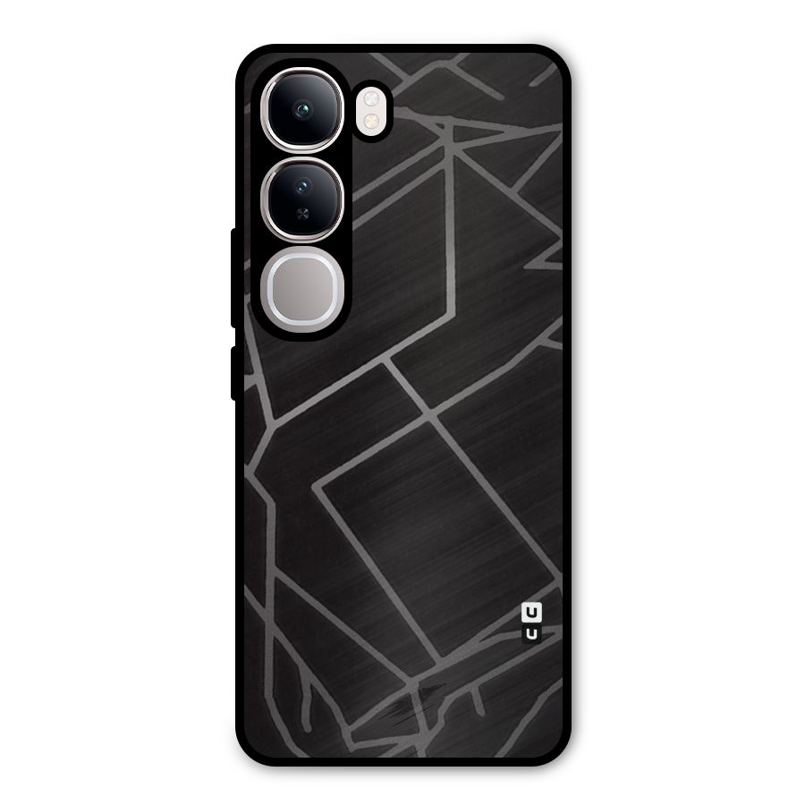 Silver Angle Design Metal Back Case for Vivo Y300