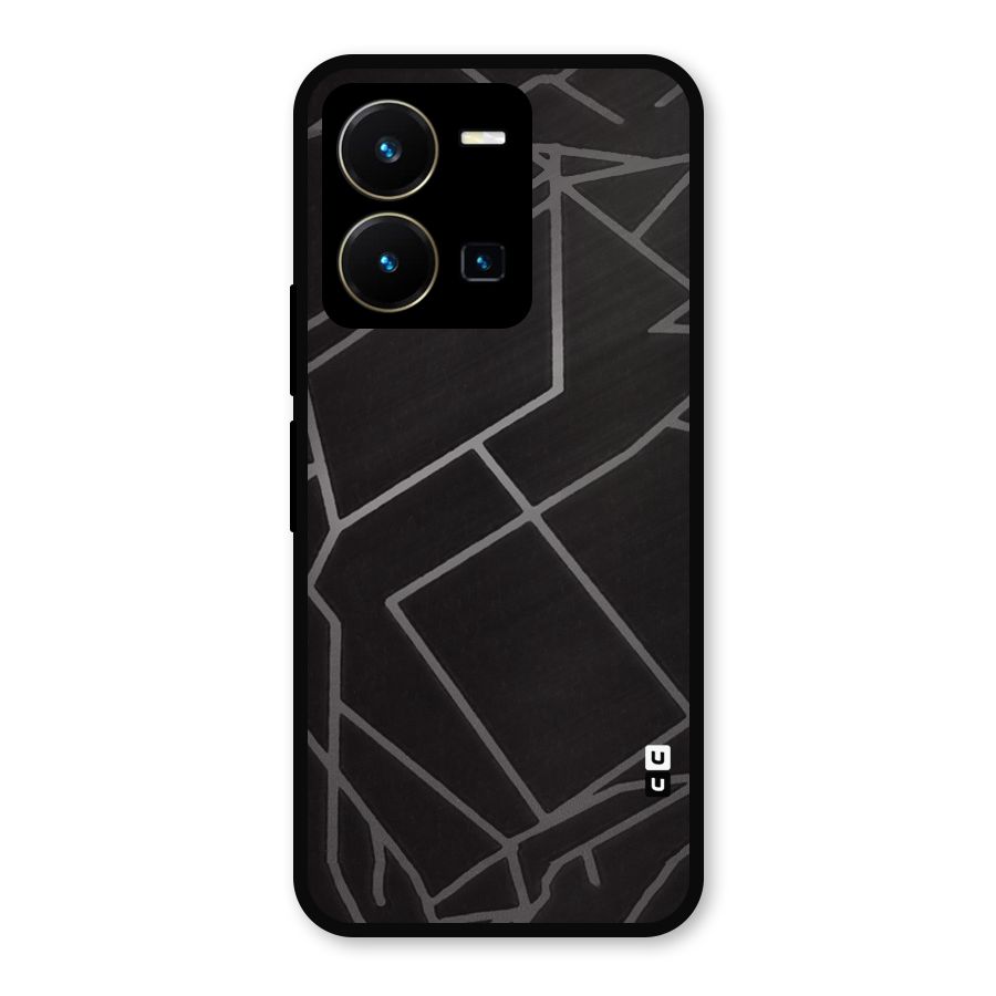 Silver Angle Design Metal Back Case for Vivo Y35