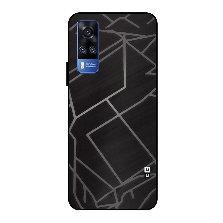 Silver Angle Design Metal Back Case for Vivo Y51