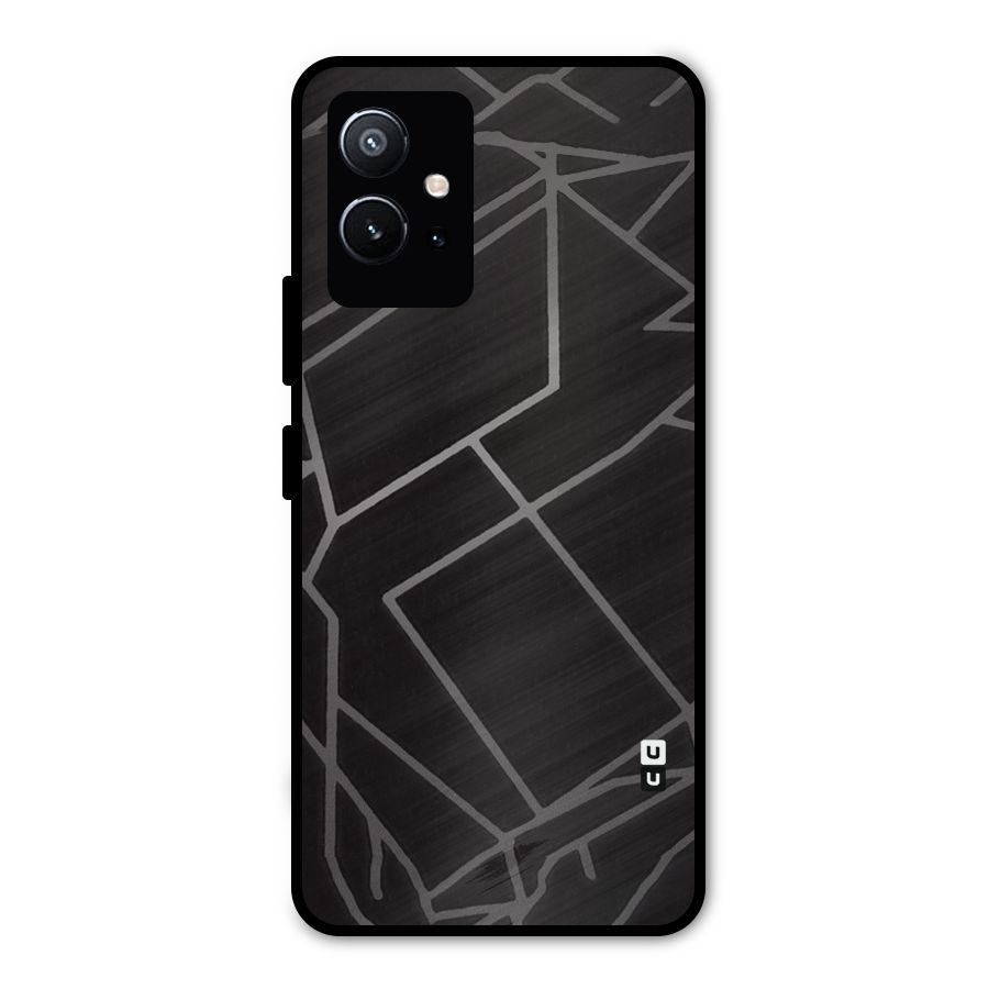 Silver Angle Design Metal Back Case for Vivo Y75 5G