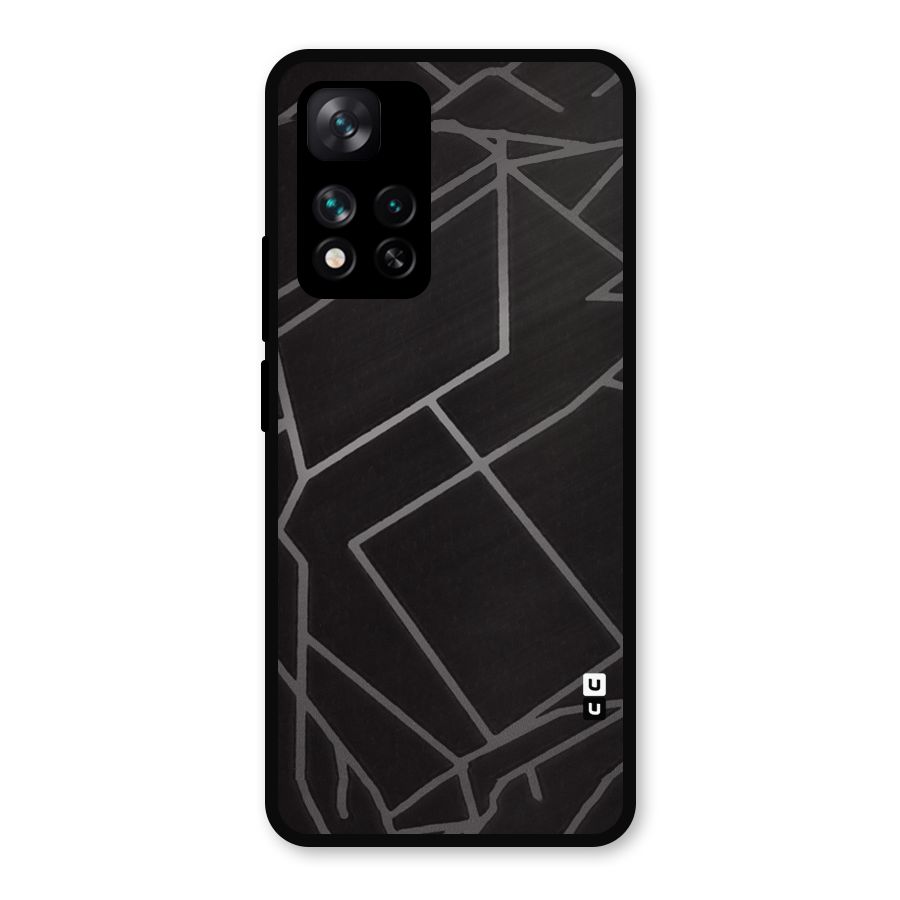 Silver Angle Design Metal Back Case for Xiaomi 11i Hypercharge 5G