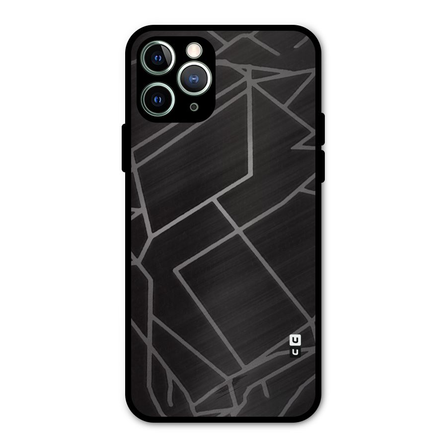 Silver Angle Design Metal Back Case for iPhone 11 Pro Max
