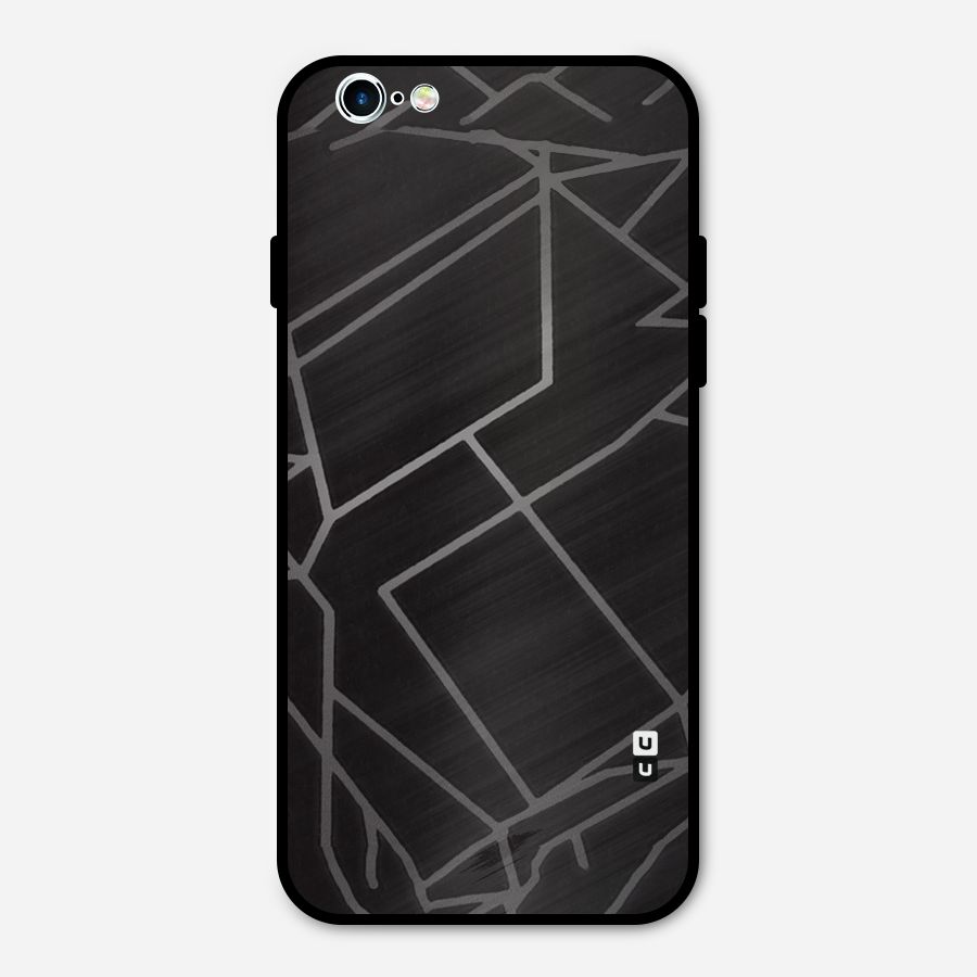 Silver Angle Design Metal Back Case for iPhone 6 6s