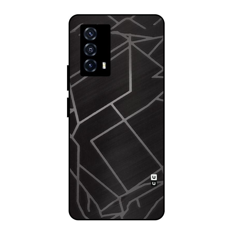 Silver Angle Design Metal Back Case for iQOO Z5