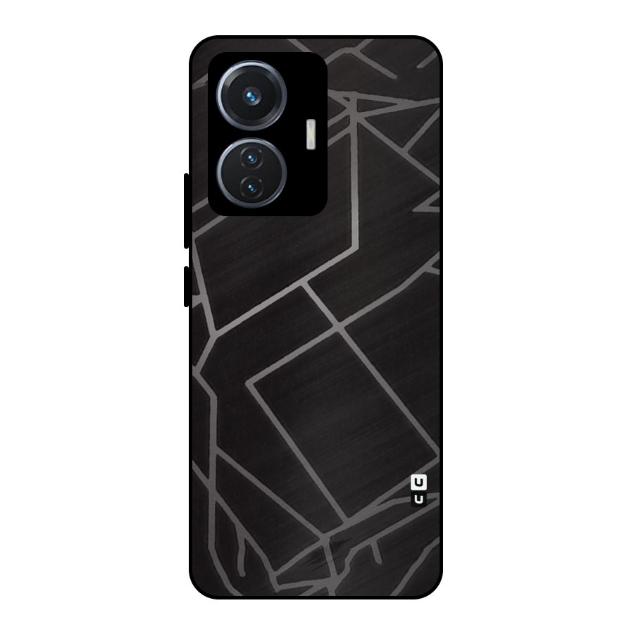 Silver Angle Design Metal Back Case for iQOO Z6 44W