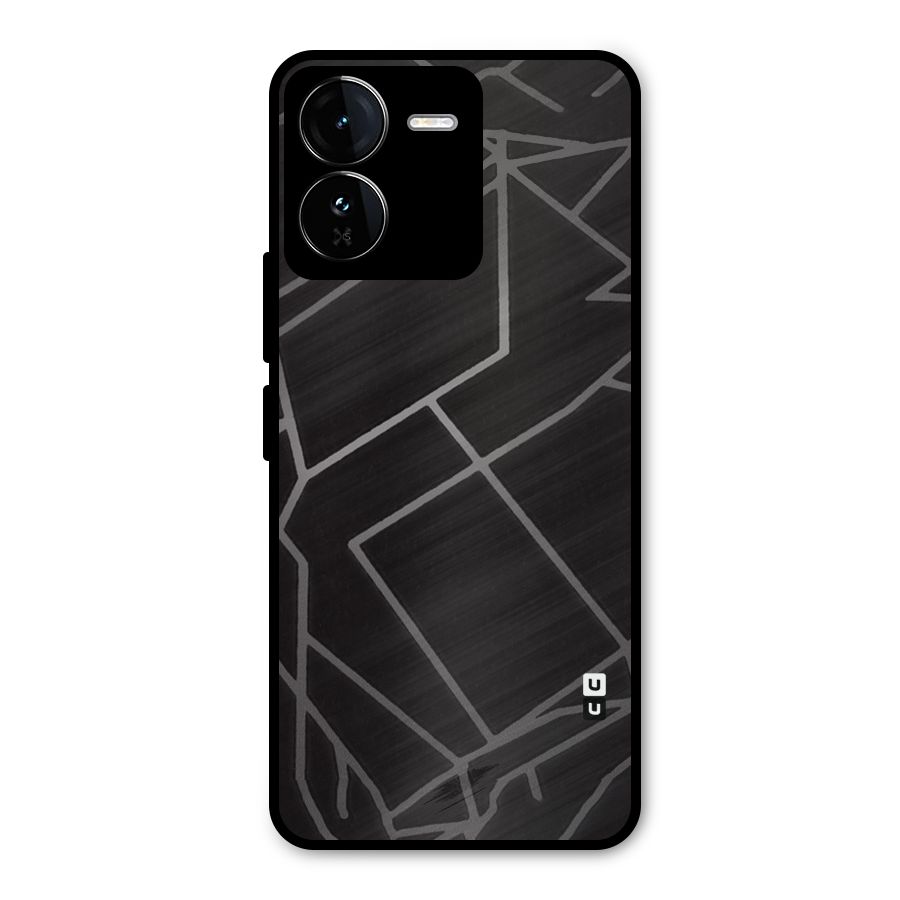 Silver Angle Design Metal Back Case for iQOO Z9