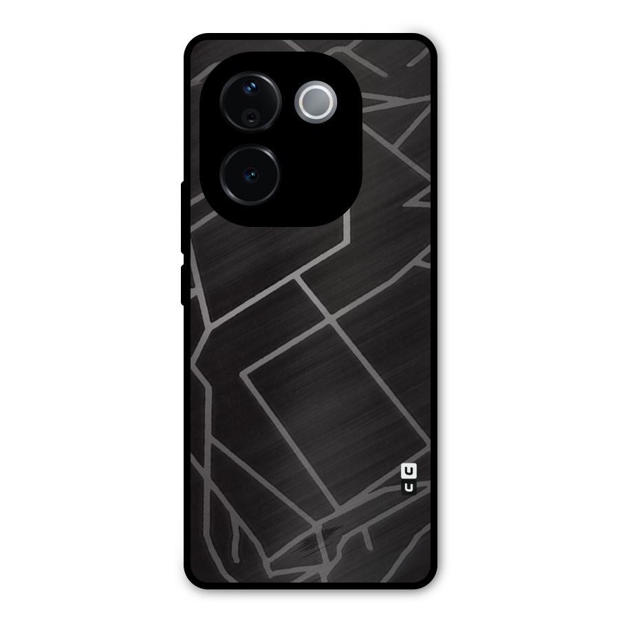 Silver Angle Design Metal Back Case for iQOO Z9s Pro