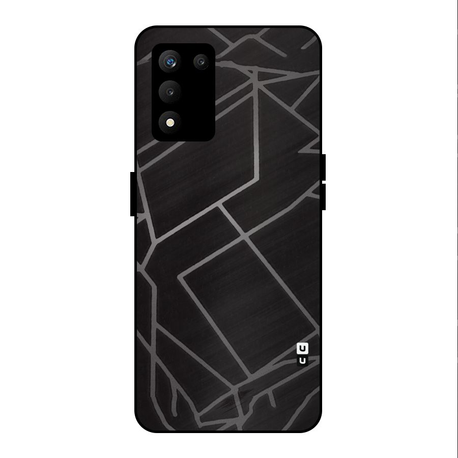 Silver Angle Design Metal Back Case for realme 9 5G SE