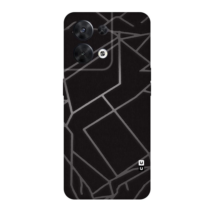 Silver Angle Design Original Polycarbonate Back Case for Oppo Reno8 5G