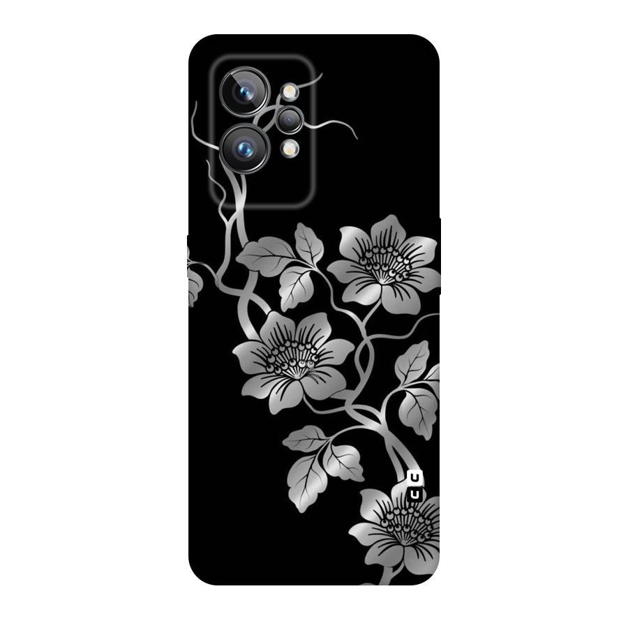 Silver Grey Flowers Original Polycarbonate Back Case for Realme GT2 Pro