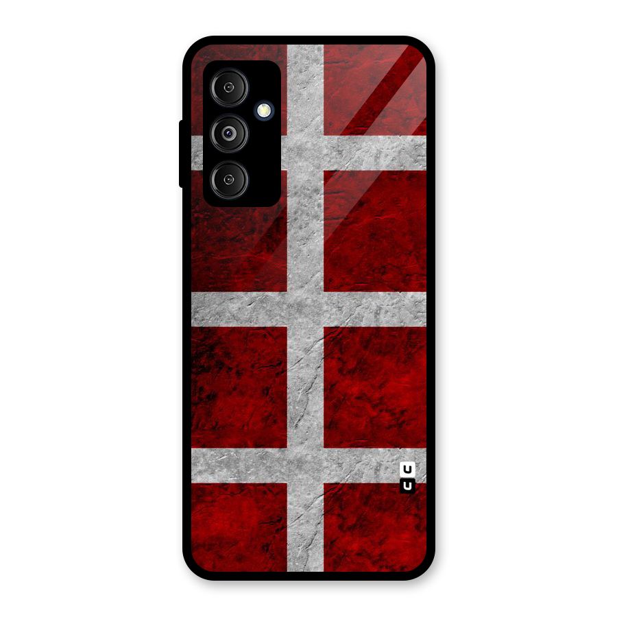 Silver Lines Glass Back Case for Galaxy M14 5G