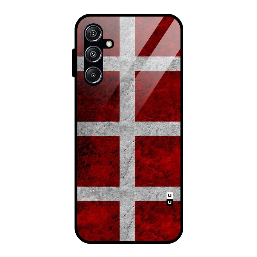 Silver Lines Glass Back Case for Galaxy M34 5G