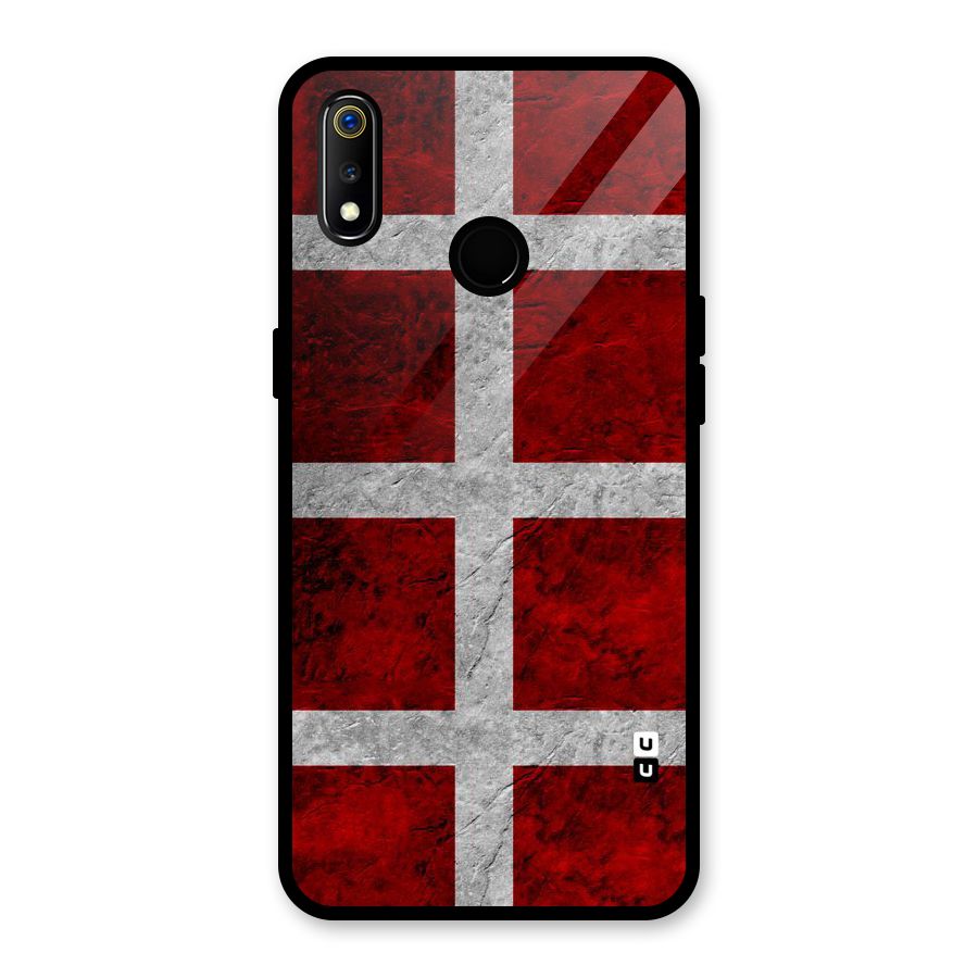 Silver Lines Glass Back Case for Realme 3