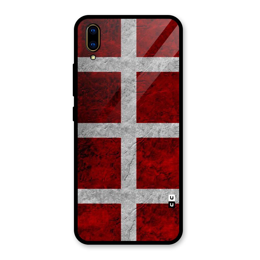 Silver Lines Glass Back Case for Vivo V11 Pro