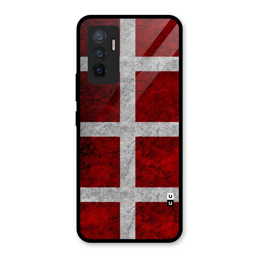 Silver Lines Glass Back Case for Vivo V23e