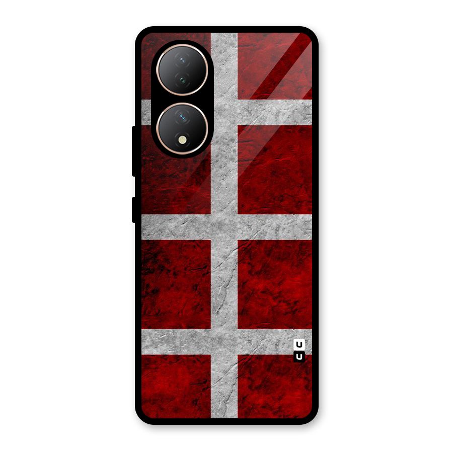 Silver Lines Glass Back Case for Vivo Y100A