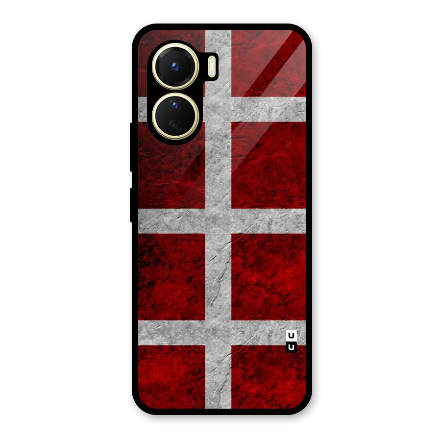 Silver Lines Glass Back Case for Vivo Y16