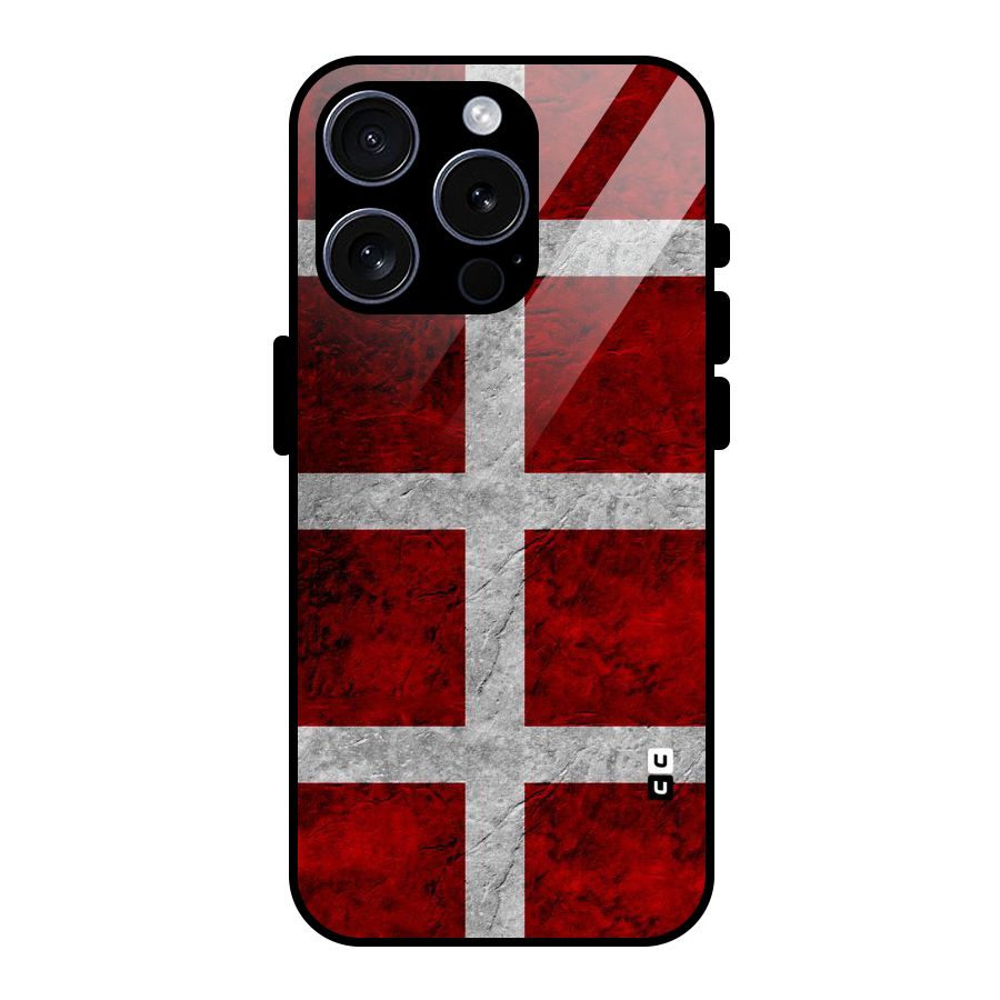 Silver Lines Glass Back Case for iPhone 15 Pro