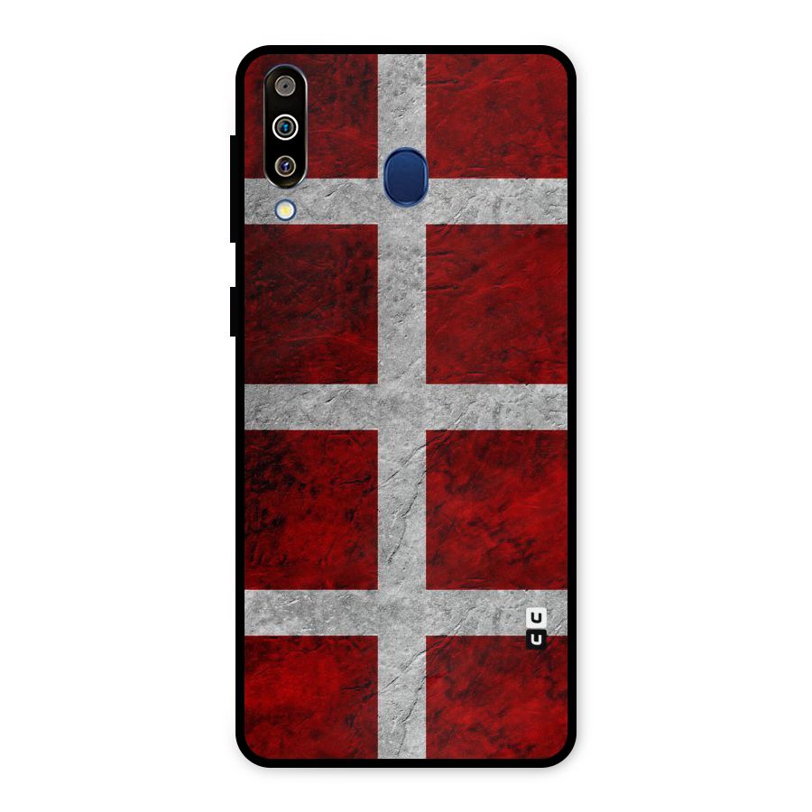 Silver Lines Metal Back Case for Galaxy M30