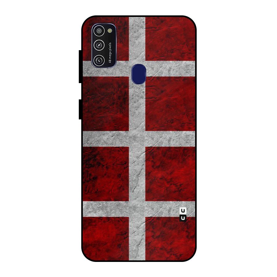 Silver Lines Metal Back Case for Galaxy M30s