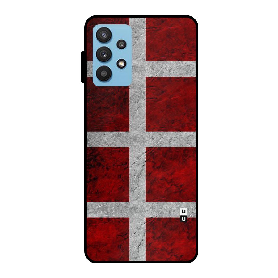 Silver Lines Metal Back Case for Galaxy M32 5G