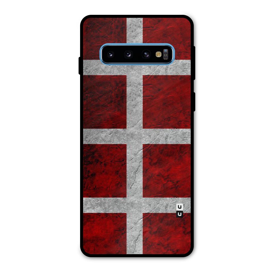 Silver Lines Metal Back Case for Galaxy S10