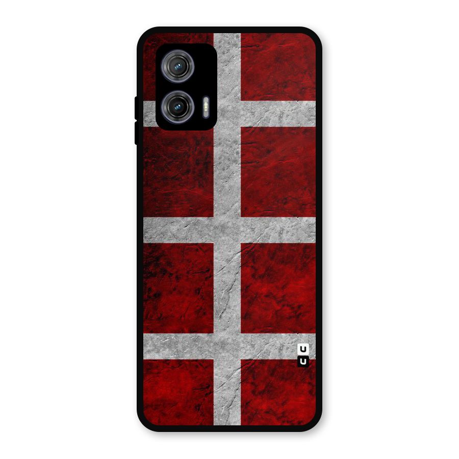 Silver Lines Metal Back Case for Moto G73
