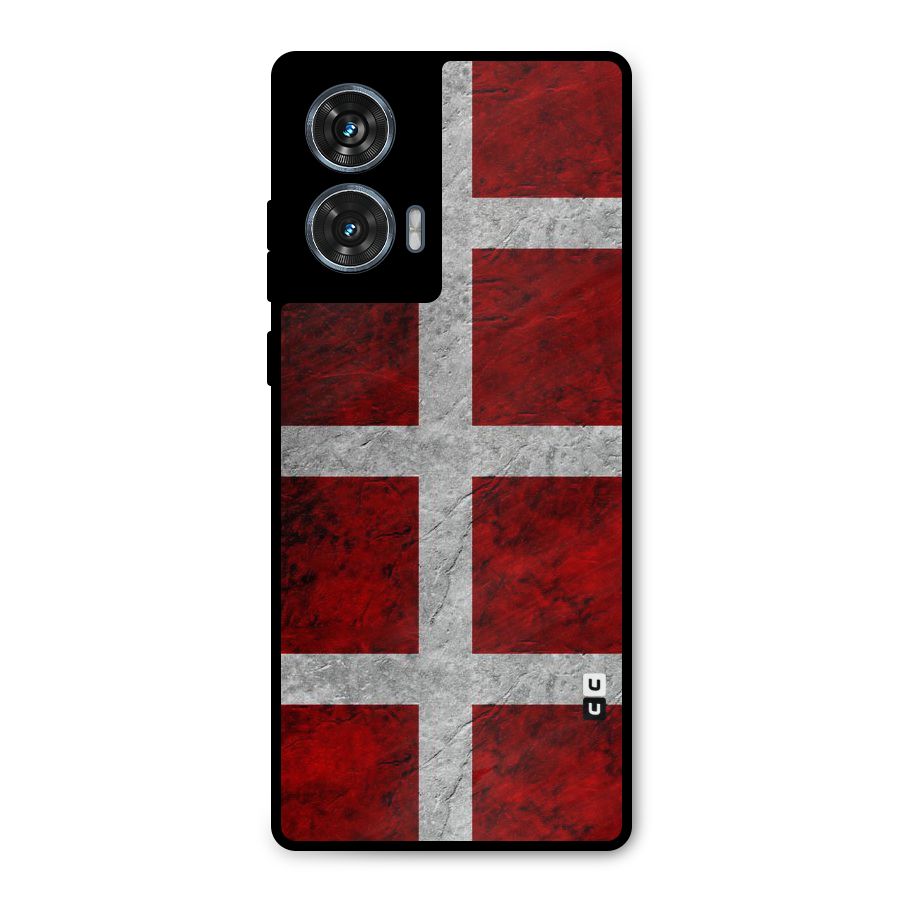 Silver Lines Metal Back Case for Motorola Edge 50 Fusion