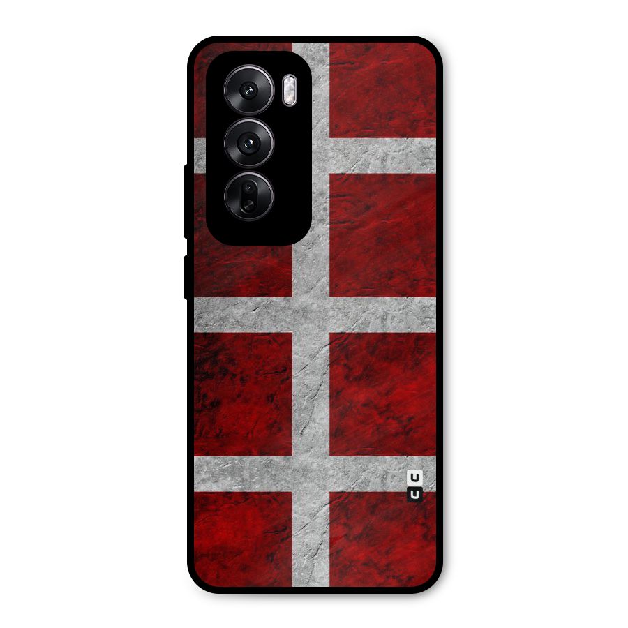 Silver Lines Metal Back Case for Oppo Reno12