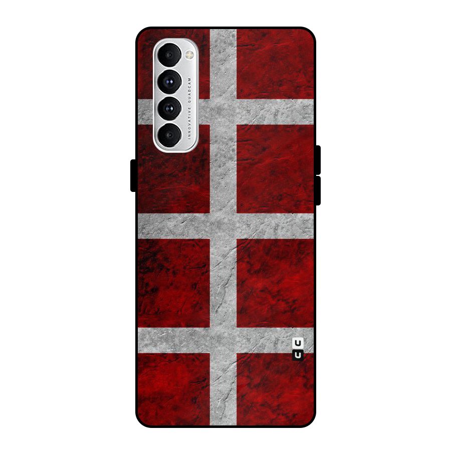 Silver Lines Metal Back Case for Oppo Reno4 Pro