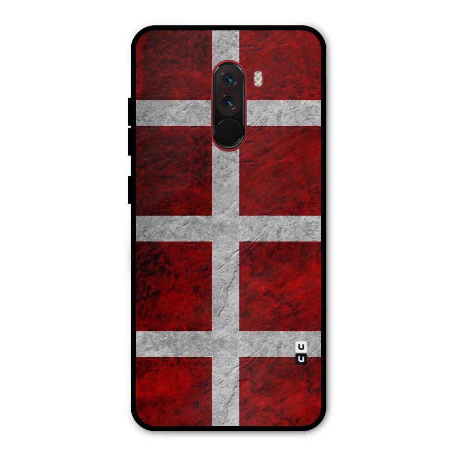 Silver Lines Metal Back Case for Poco F1