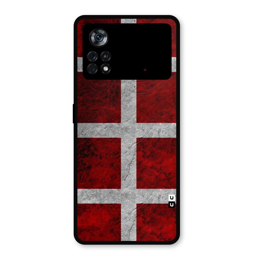 Silver Lines Metal Back Case for Poco X4 Pro 5G