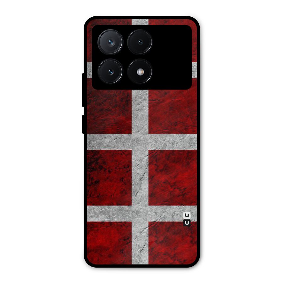 Silver Lines Metal Back Case for Poco X6 Pro