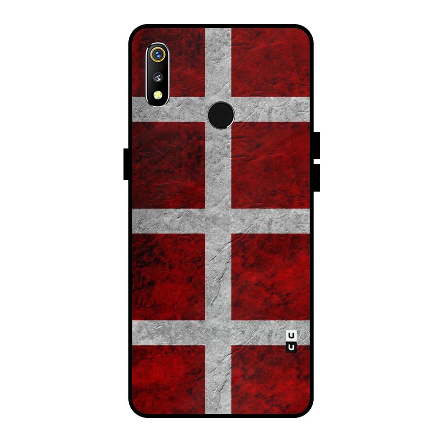 Silver Lines Metal Back Case for Realme 3
