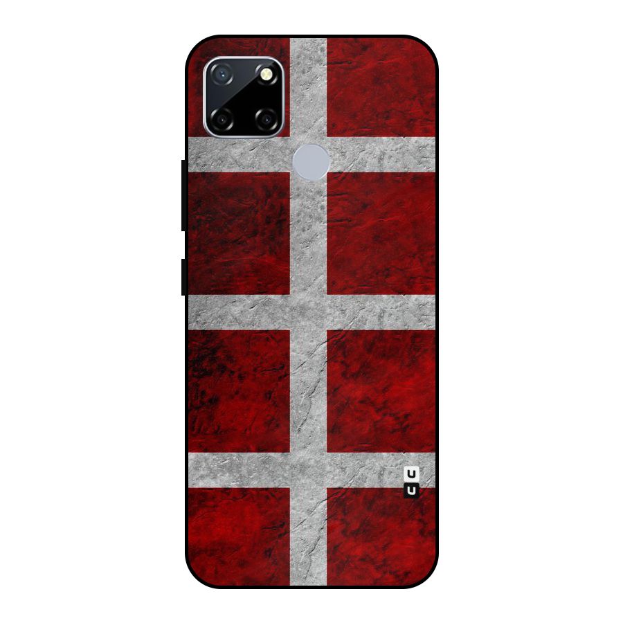 Silver Lines Metal Back Case for Realme Narzo 20